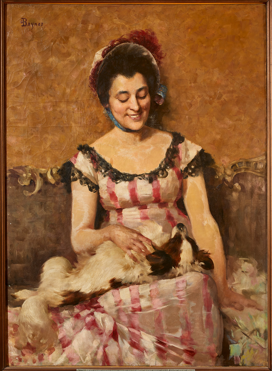 Ritratto di signora con cane di Gualtiero Baynes - Musei Macerata