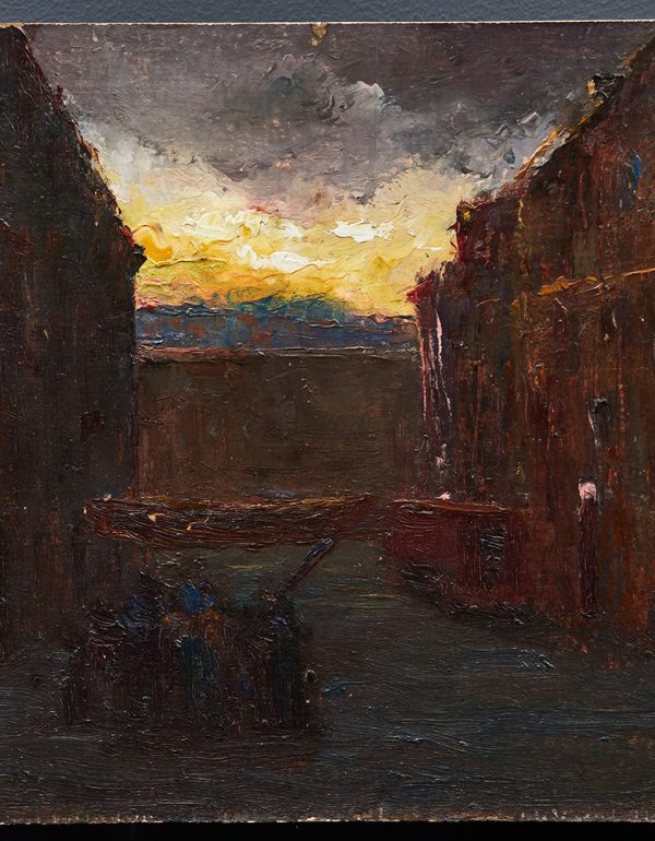 Temporale e tramonto in via delle Cento Stelle a Firenze di Gualtiero Baynes - Musei Macerata