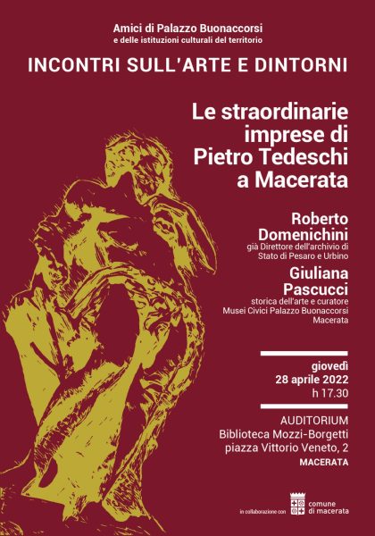 Locandina dell'incontro Le straordinarie imprese di Pietro Tedeschi a Macerata - Musei Macerata