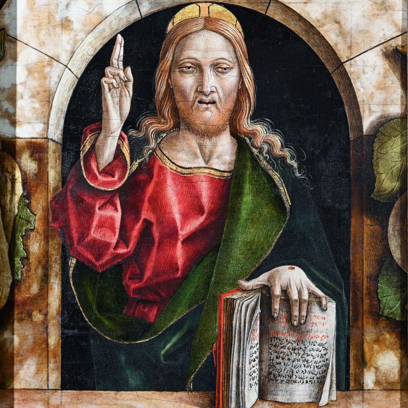 Carlo Crivelli, Cristo benedicente, cm 36x 26,5, Roma, Museo Nazionale di Castel Sant’Angelo - Musei Macerata