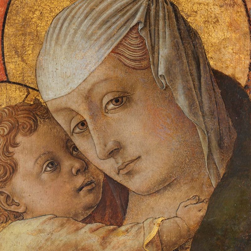 Dettaglio di Madonna con Bambino di Carlo Crivelli - Musei Macerata