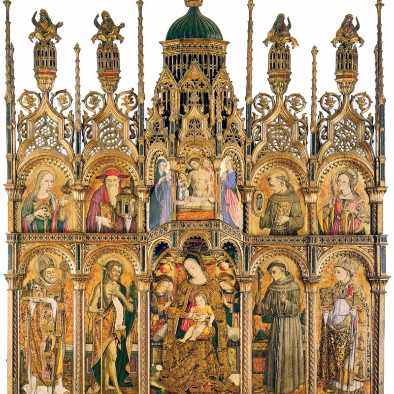 Vittore Crivelli, Polittico di Santa Maria delle Grazie, 1480-1482 ca, San Severino Marche, Pinacoteca civica “Tacchi Venturi” - Musei Macerata