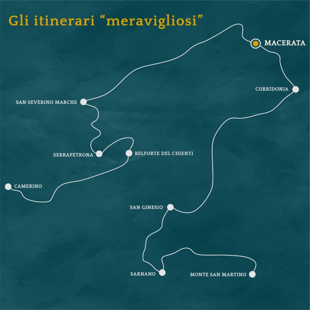 Mappa del territorio maceratese per gli itinerari crivelleschi - Musei Macerata