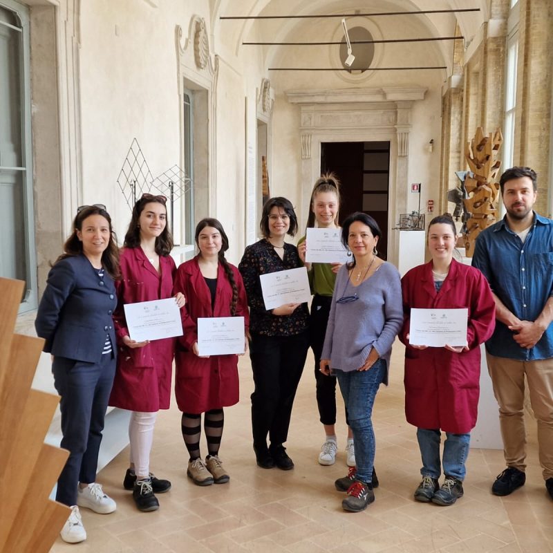 Studenti del corso di restauro dell'accademia di Belle arti di Macerata a Palazzo Buonaccorsi - Musei Macerata