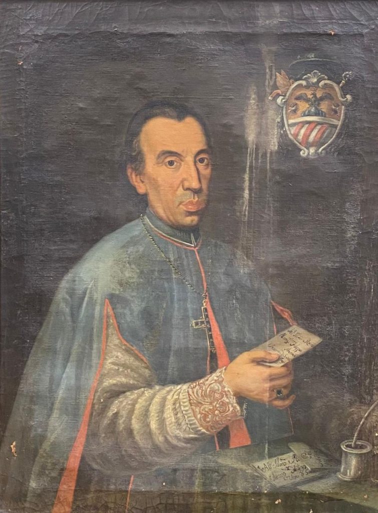 Fig. 13: Ritratto di Monsignor Filippo Mornati, sec. XVIII, olio su tela, depositi Musei Civici Palazzo Buonaccorsi. - Musei Macerata