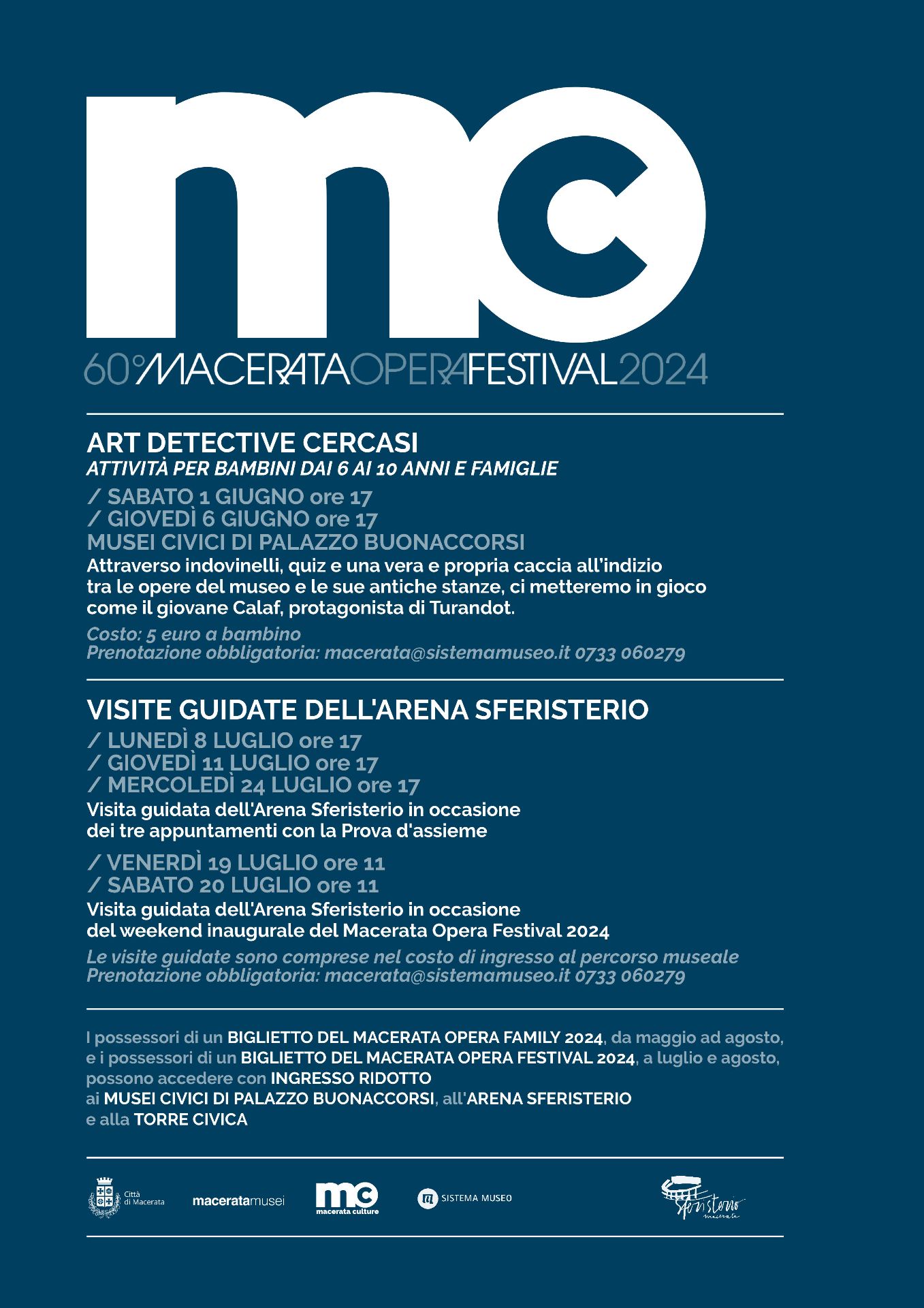 Programma visite guidate Macerata Opera Festival 2024 - Musei Macerata